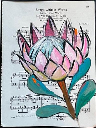 Music Sheet Pale Pink Protea SPECIAL